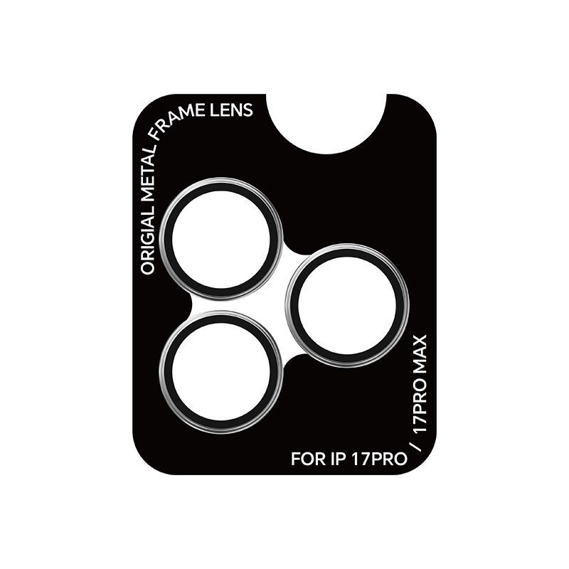Rock Tempered glass Pure Series Camera Lens on camera for Iphone 17 Pro/17 Pro Max (lens 3 pieces) grey
