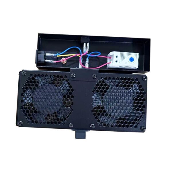 0285373 Μονάδα ψύξης 2 Ανεμιστήρων με Θερμοστάτη Power On TSFAN-S2 για Επιδαπέδια Καμπίνα 600x600mm