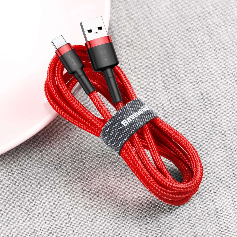 Baseus cable Cafule USB - USB-C 0,5 m 3A red