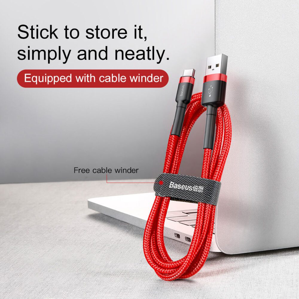 Baseus cable Cafule USB - USB-C 0,5 m 3A red