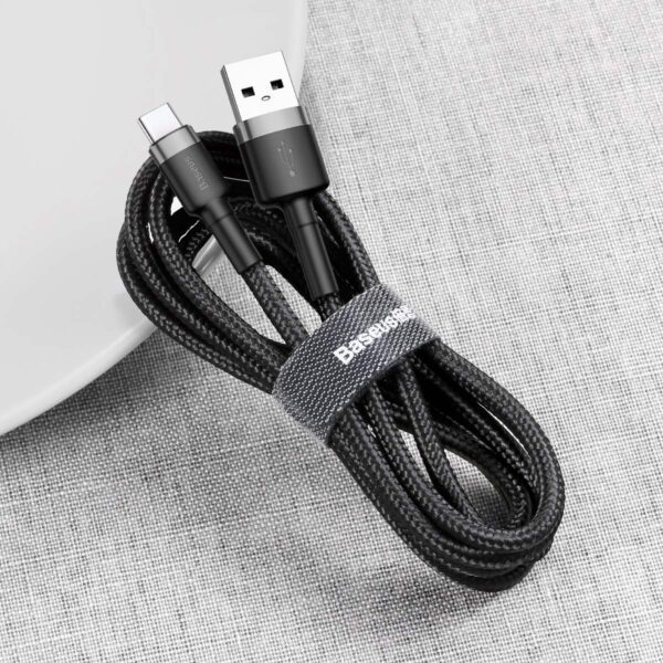 Baseus cable Cafule USB - USB-C 1,0 m 3A gray-black