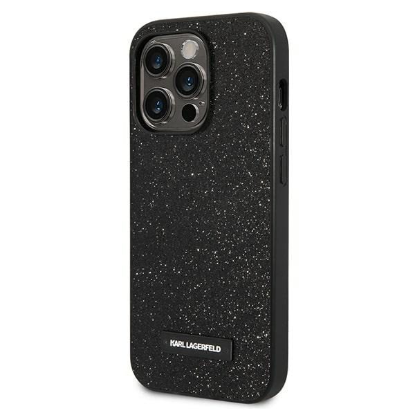 Karl Lagerfeld KLHCP14LG2ELK iPhone 14 Pro 6.1 "hardcase black / black Glitter Plaque Logoeng