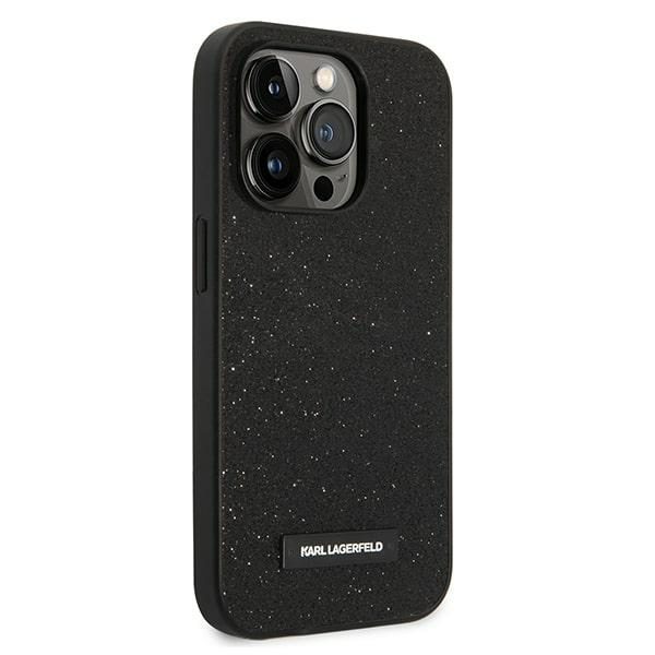 Karl Lagerfeld KLHCP14LG2ELK iPhone 14 Pro 6.1 "hardcase black / black Glitter Plaque Logoeng