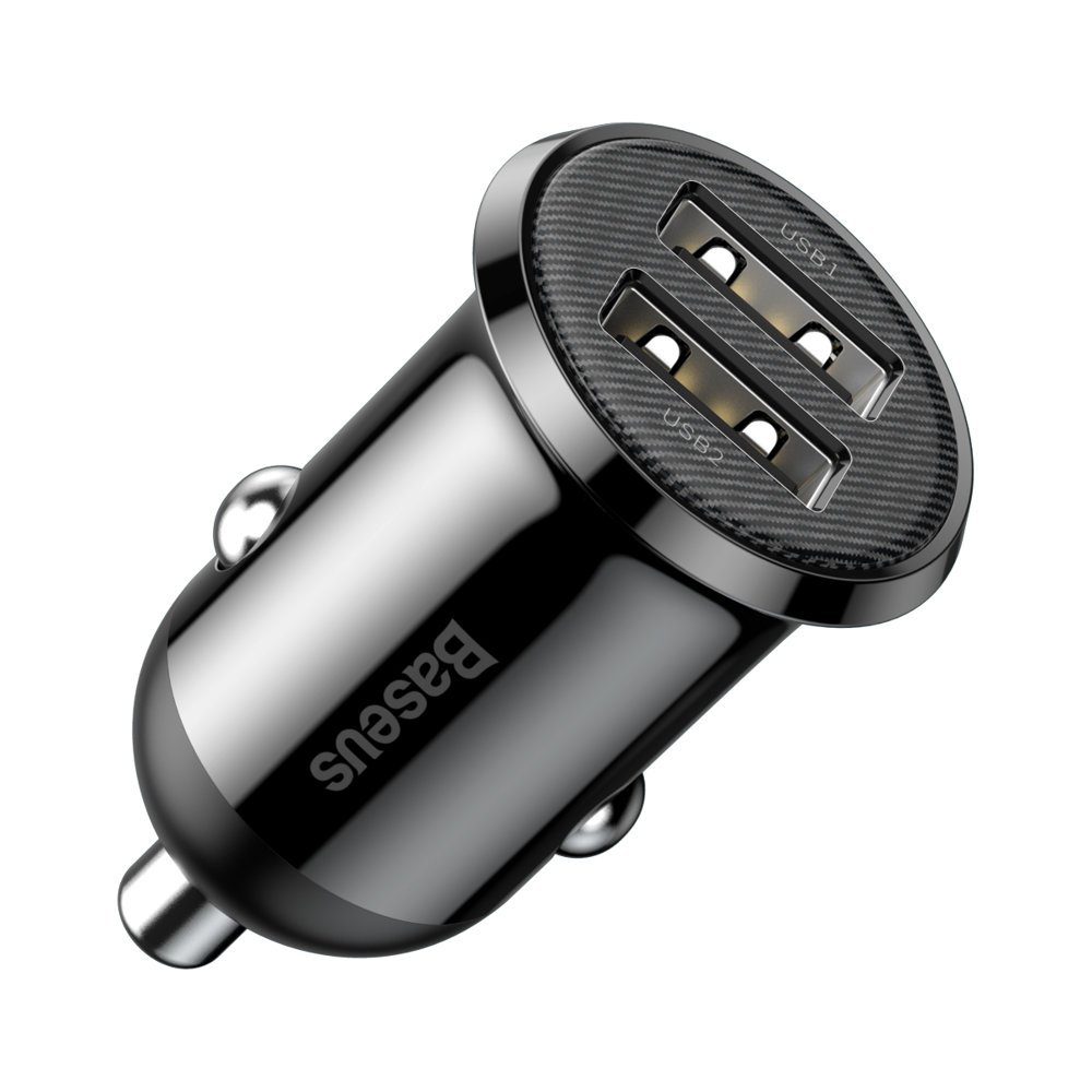 Baseus Grain Pro car charger 2x USB 4.8 A black (CCALLP-01)eng