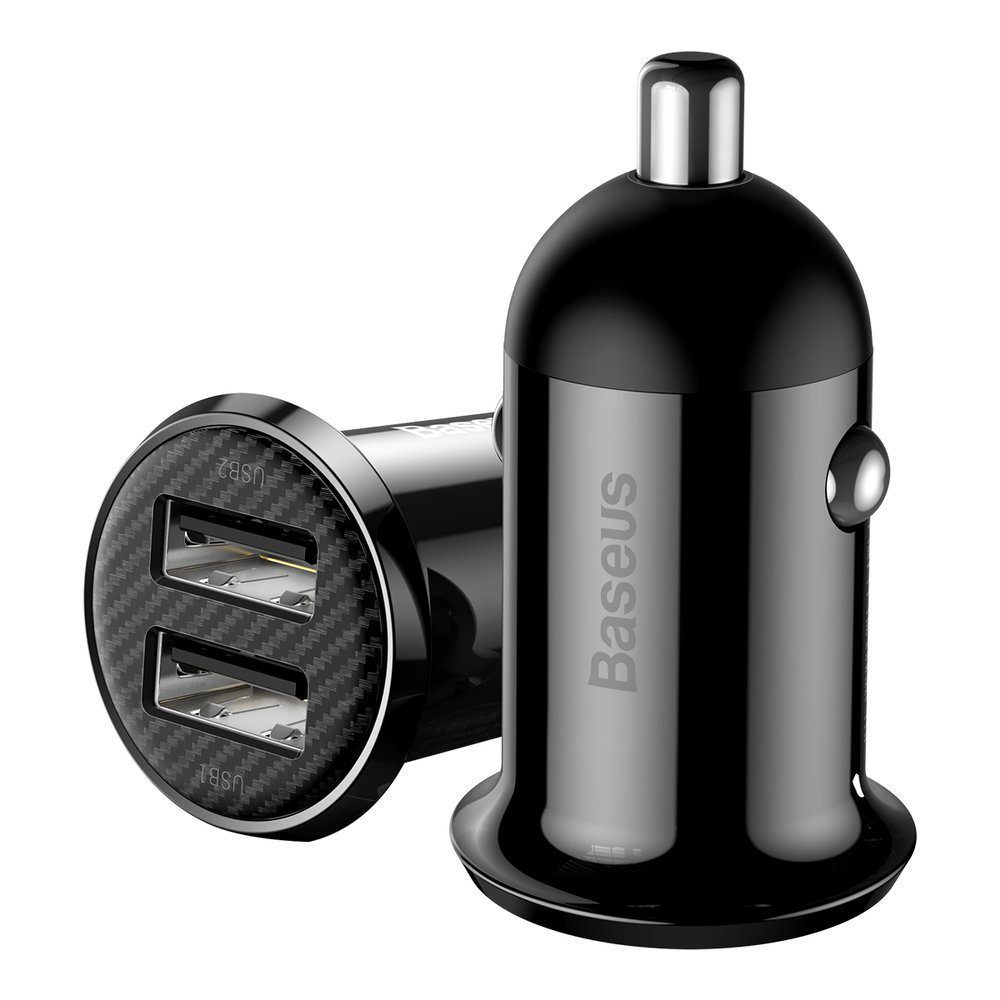 Baseus Grain Pro car charger 2x USB 4.8 A black (CCALLP-01)eng