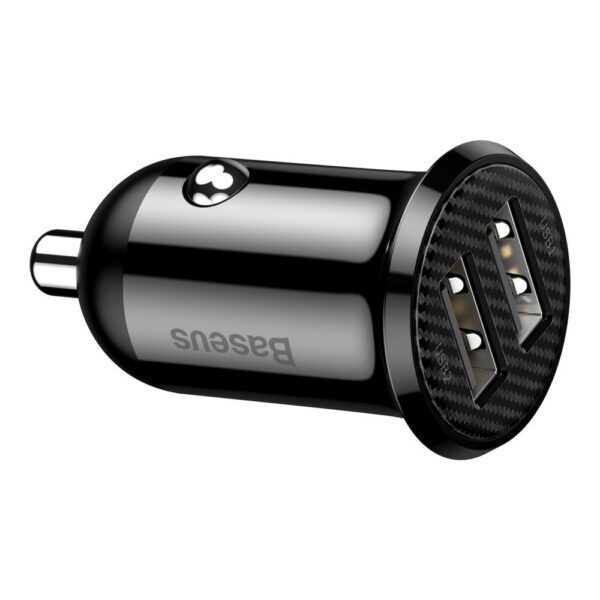 Baseus Grain Pro car charger 2x USB 4.8 A black (CCALLP-01)eng