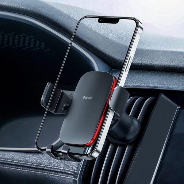 [RETURNED ITEM] Baseus Metal Age II gravitational car phone holder for ventilation grille black (SUJS000001)eng