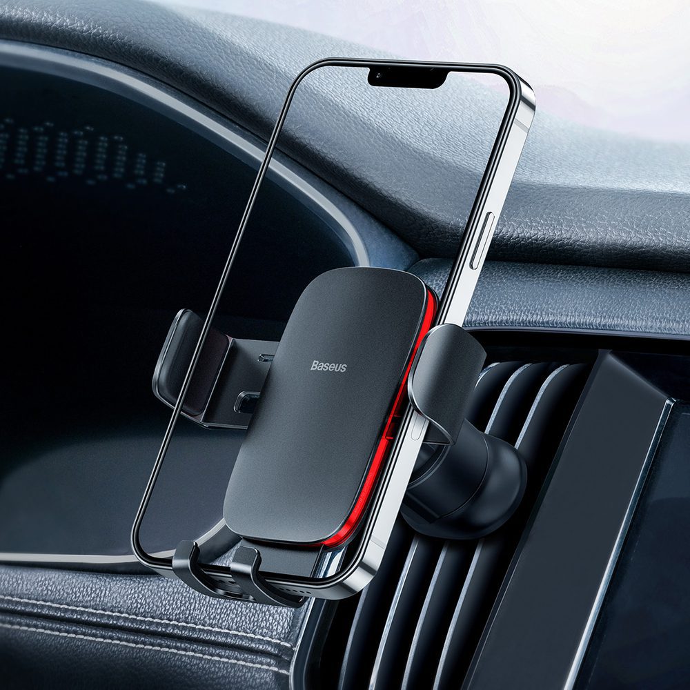 [RETURNED ITEM] Baseus Metal Age II gravitational car phone holder for ventilation grille black (SUJS000001)eng