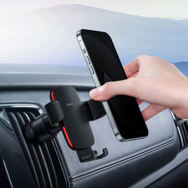 [RETURNED ITEM] Baseus Metal Age II gravitational car phone holder for ventilation grille black (SUJS000001)eng