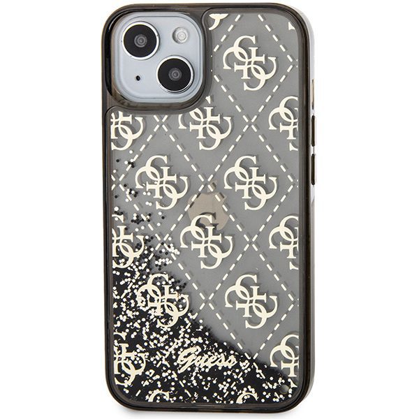 148892_3 Guess Liquid Glitter 4G Transculent case for iPhone 14 - blackeng