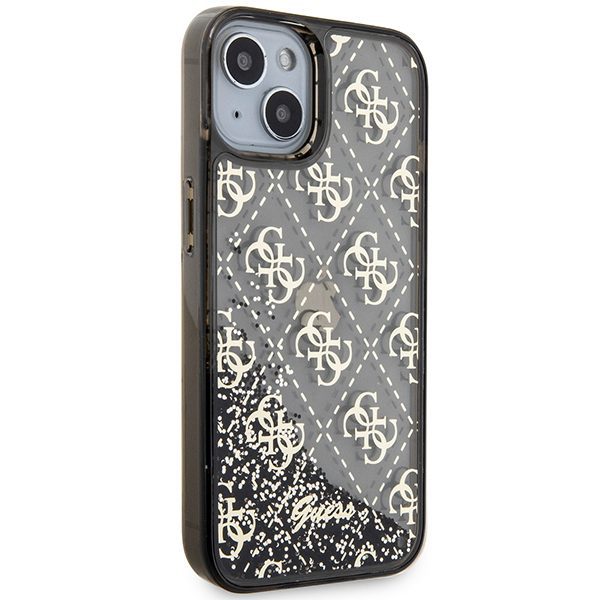 148892_4 Guess Liquid Glitter 4G Transculent case for iPhone 14 - blackeng