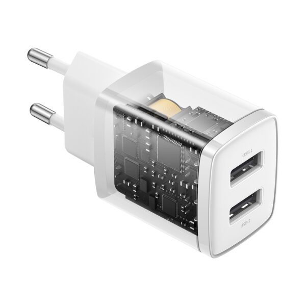 [RETURNED ITEM] Baseus Compact charger 2x USB 10.5W white (CCXJ010202)eng