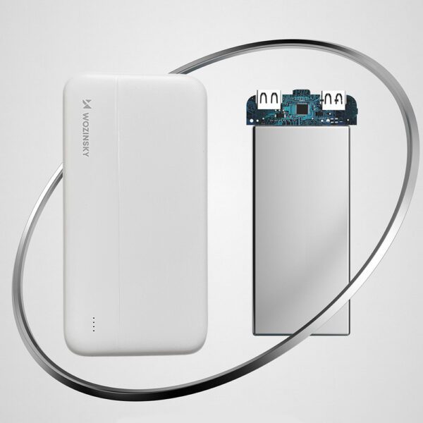 [RETURNED ITEM] Wozinsky powerbank Li-Po 10000mAh 2 x USB white (WPBWE1)eng