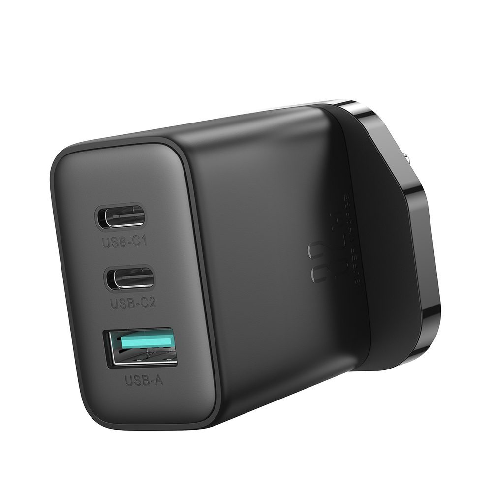 152265_8 Joyroom JR-TCF10 fast charger 2x USB-C USB-A 32W (UK plug) - blackeng