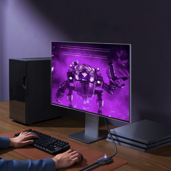 [RETURNED ITEM] Baseus AirJoy 2in1 4K 60Hz bi-directional HDMI adapter with built-in 1m cable - blackeng