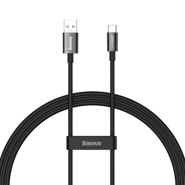 [APRÈS RETOUR] Baseus Superior Series SUPERVOOC USB-A to USB-C cable 65W 1m blackeng