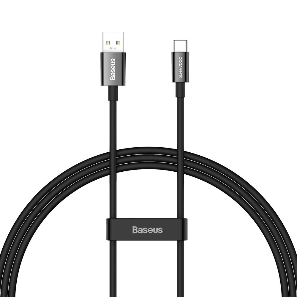 [APRÈS RETOUR] Baseus Superior Series SUPERVOOC USB-A to USB-C cable 65W 1m blackeng