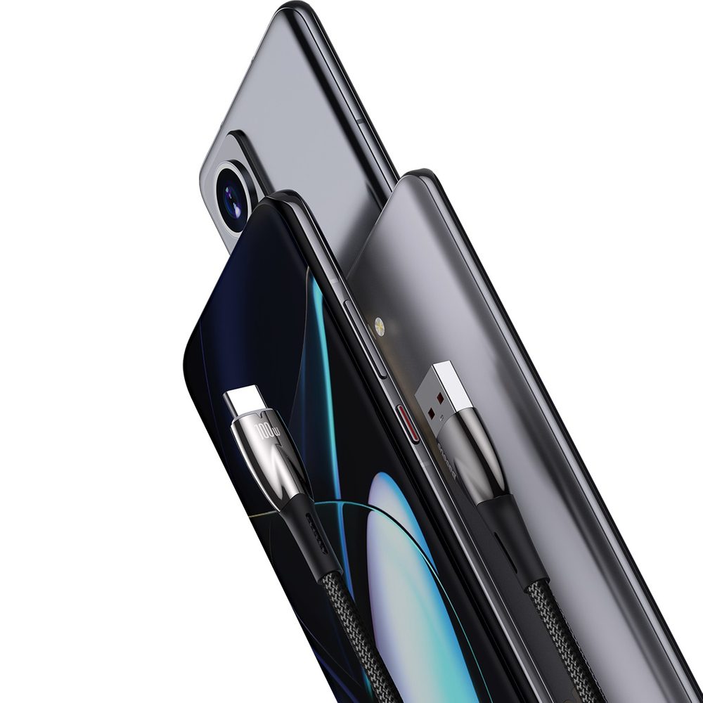 [RETURNED ITEM] Baseus Glimmer Series Fast Charging Cable USB-A - USB-C 100W 480Mbps 2m blackeng