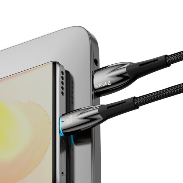 [RETURNED ITEM] Baseus Glimmer Series Fast Charging Cable USB-A - USB-C 100W 480Mbps 2m blackeng