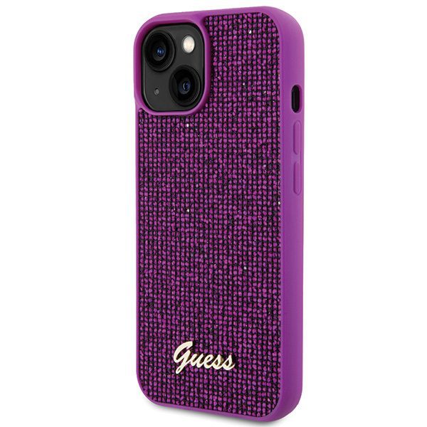 152928_2 Guess Disco Metal Script case for iPhone 15 - pinkeng
