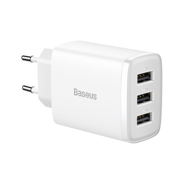 [RETURNED ITEM] Baseus Compact charger 3x USB 17W white (CCXJ020102)eng