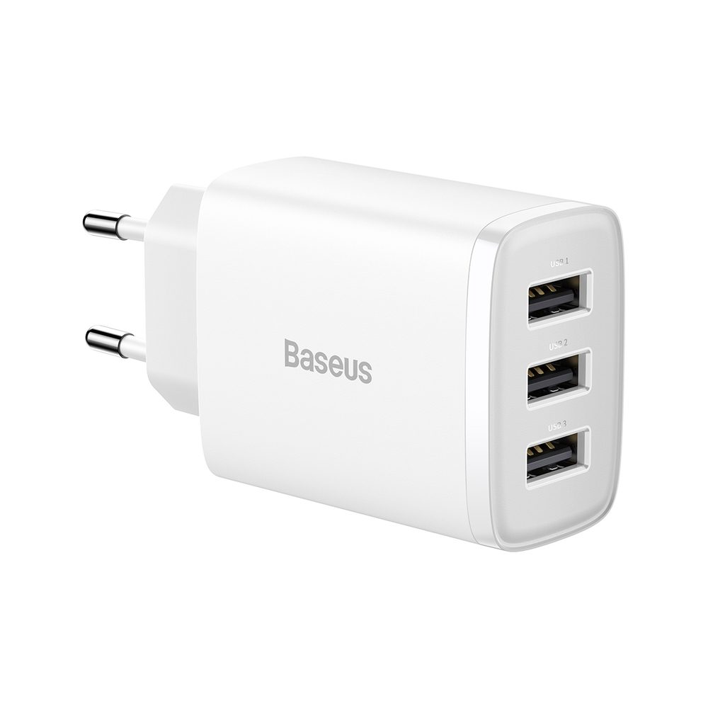 [RETURNED ITEM] Baseus Compact charger 3x USB 17W white (CCXJ020102)eng