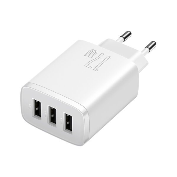 [RETURNED ITEM] Baseus Compact charger 3x USB 17W white (CCXJ020102)eng
