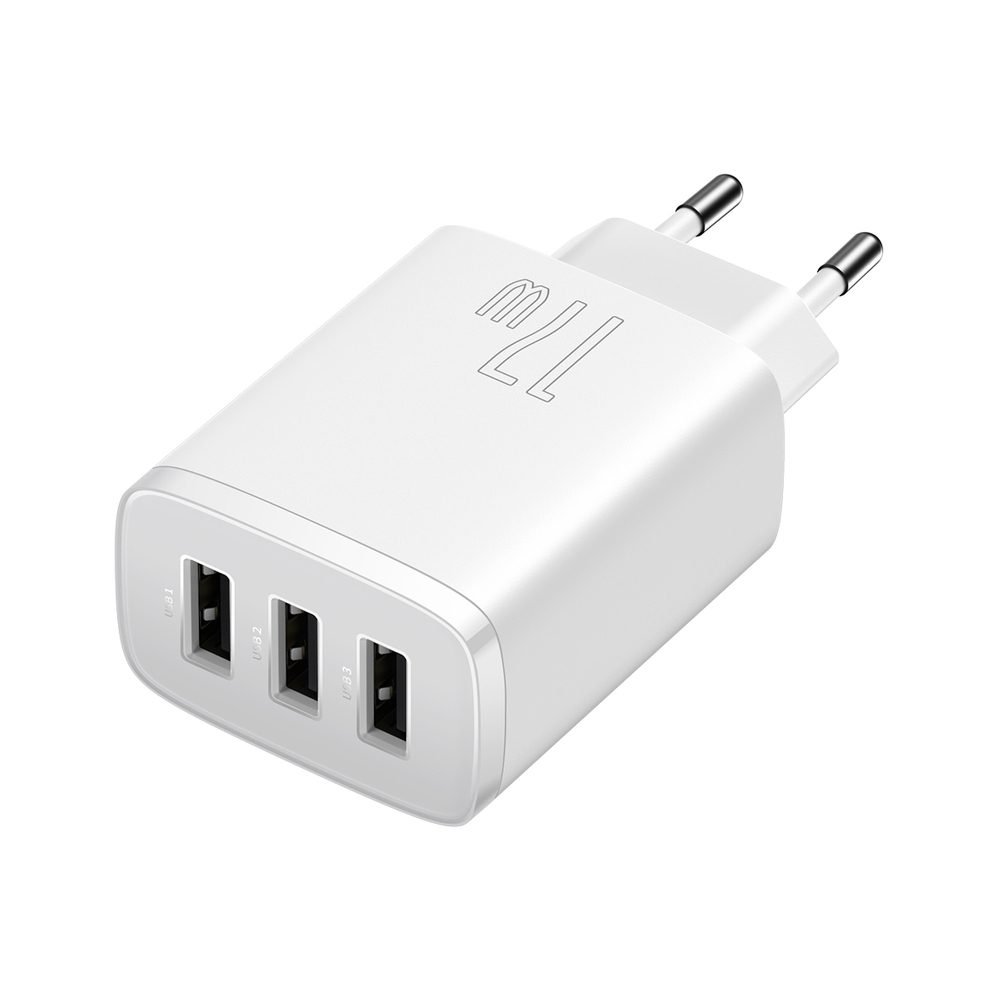 [RETURNED ITEM] Baseus Compact charger 3x USB 17W white (CCXJ020102)eng