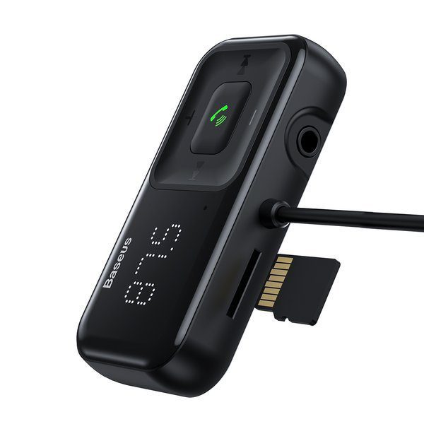 [RETURNED ITEM] Wireless Bluetooth FM transmitter with charger Baseus S-16 (Overseas edition) - blackeng