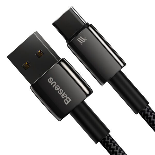 [RETURNED ITEM] Baseus Tungsten Gold cable USB-A - USB-C 480Mb/s 100W 2m black (CAWJ000101)eng