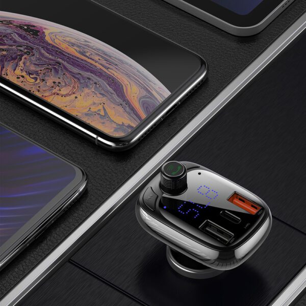 [RETURNED ITEM] Bluetooth transmitter / car charger Baseus S-13 (Overseas Edition) - blackeng