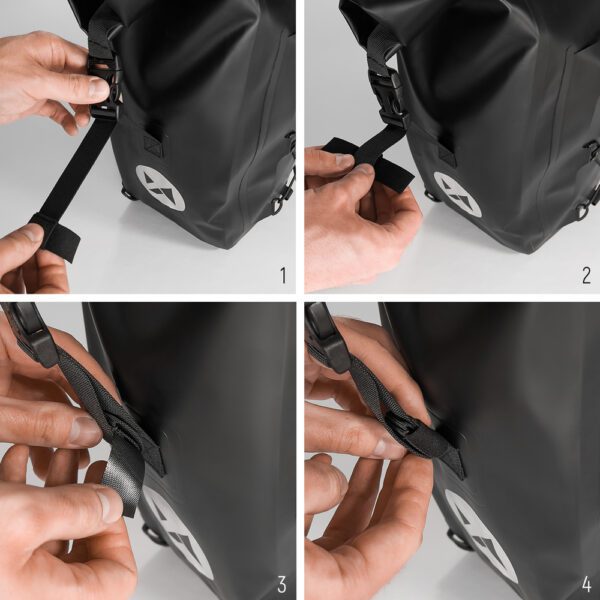 Wozinsky waterproof bicycle bag trunk pannier 25l black (WBB24BK)eng