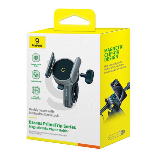 Baseus PrimeTrip magnetic phone holder for bicycle / scooter / scooter - blackeng