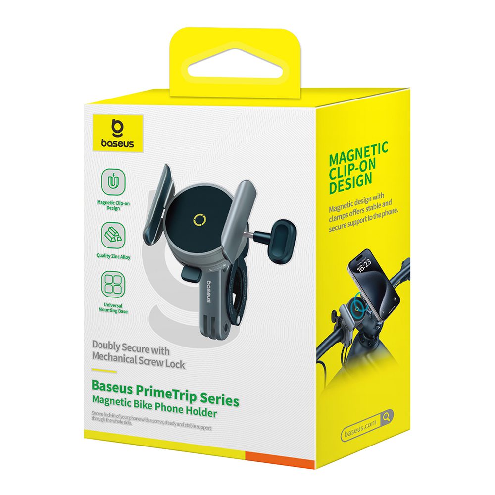 Baseus PrimeTrip magnetic phone holder for bicycle / scooter / scooter - blackeng