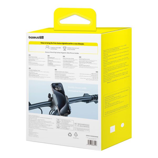 Baseus PrimeTrip magnetic phone holder for bicycle / scooter / scooter - blackeng