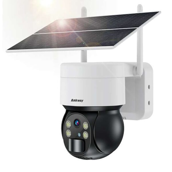 Choetech ASC006-WF solar intelligent PTZ WiFi camera with 5W solar panel - whiteeng