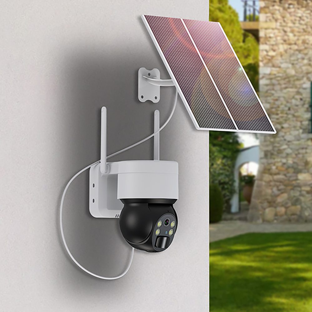 Choetech ASC006-WF solar intelligent PTZ WiFi camera with 5W solar panel - whiteeng