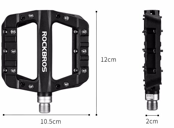 Rockbros 2017-12CBK Nylon Bicycle Pedal Set - Blackeng