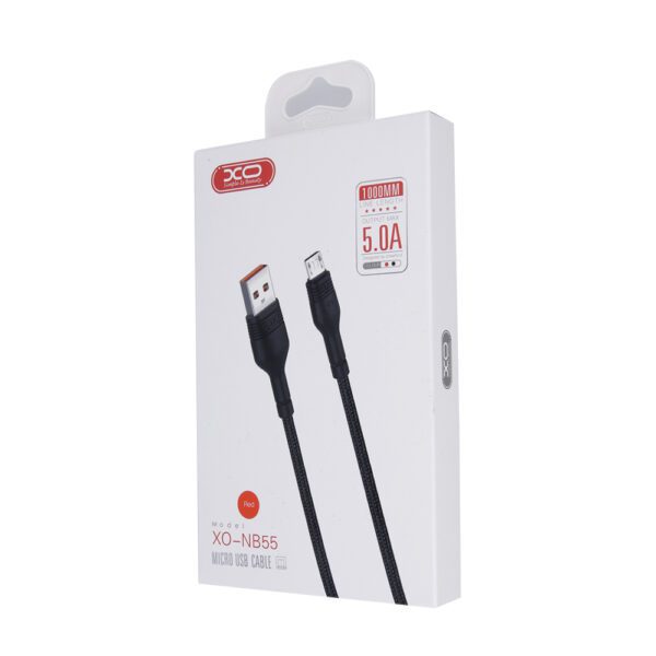 XO cable NB55 USB - microUSB 1,0 m 5A black