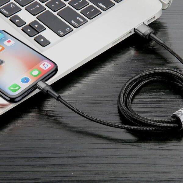 Baseus cable Cafule USB - Lightning 1,0 m 2,4A gray-black double side USB