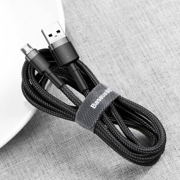 173762_oryg Baseus cable Cafule USB - microUSB 2,0 m 1,5A gray-black