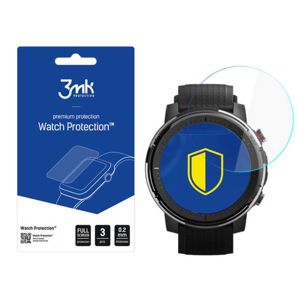 3mk Watch Protection™ v. FlexibleGlass hybrid glass on Xiaomi Amazfit Stratos 3eng