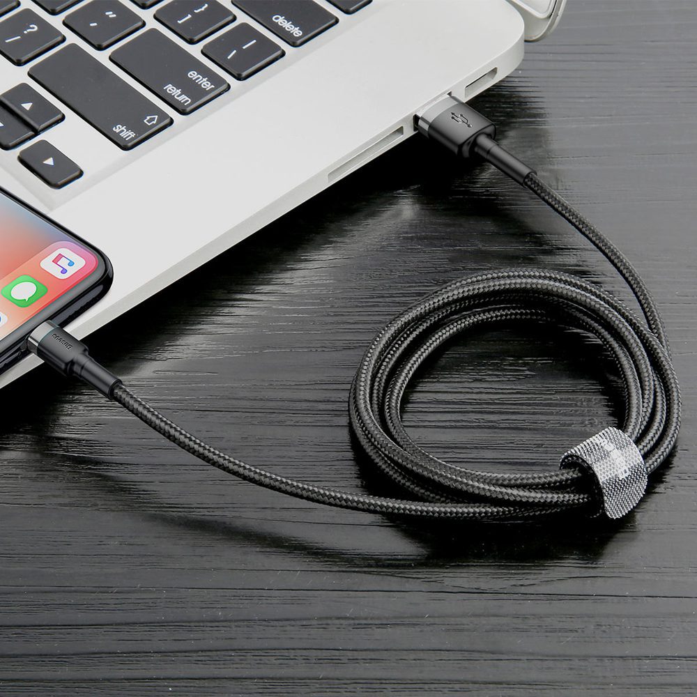 Baseus Cafule USB-A / Lightning 1.5A QC 3.0 cable 2 m - blackeng