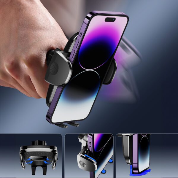 Joyroom JR-ZS259 mechanical car holder universal for phone on cockpit / window - blackeng