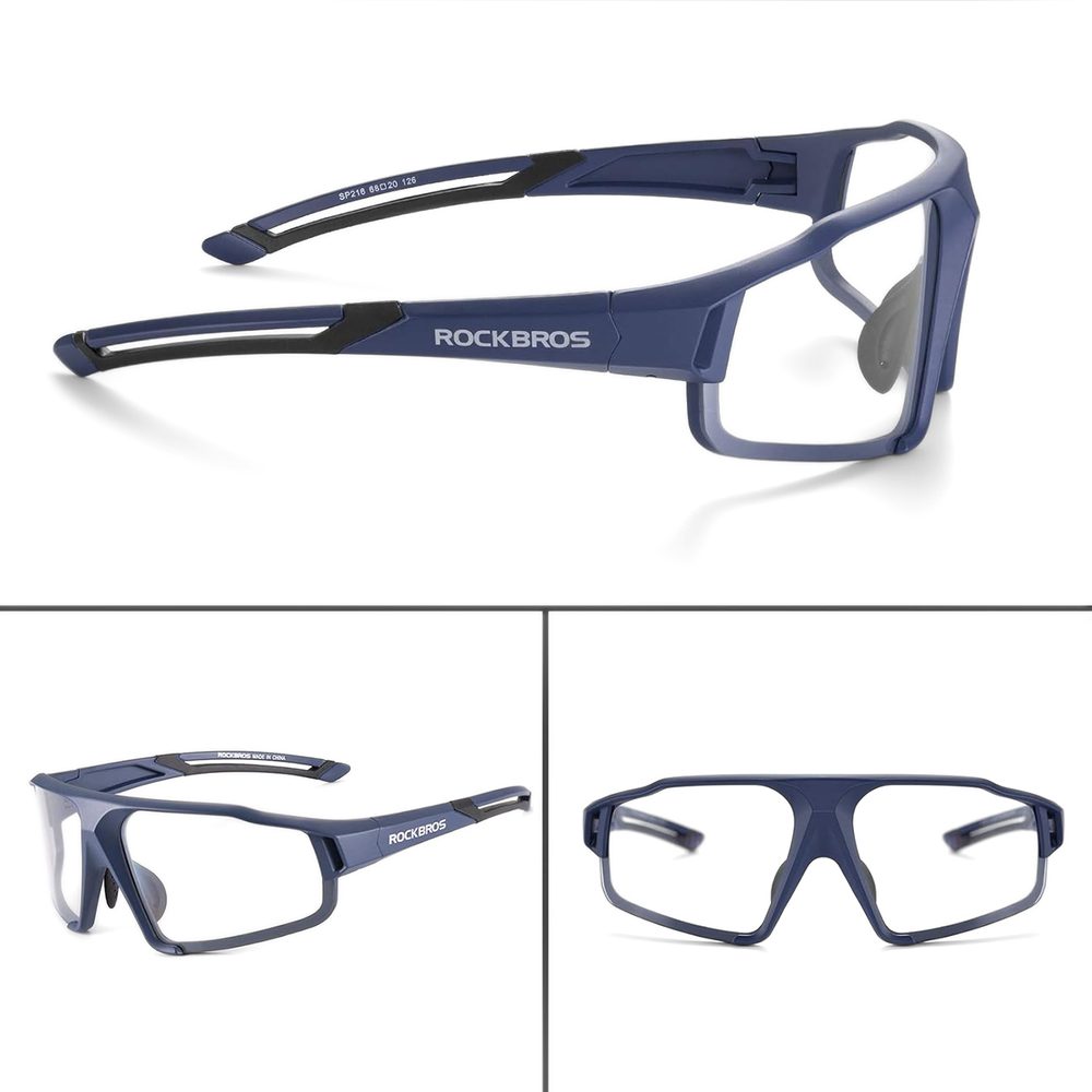 Rockbros SP216BL photochromic UV400 cycling glasses - blueeng