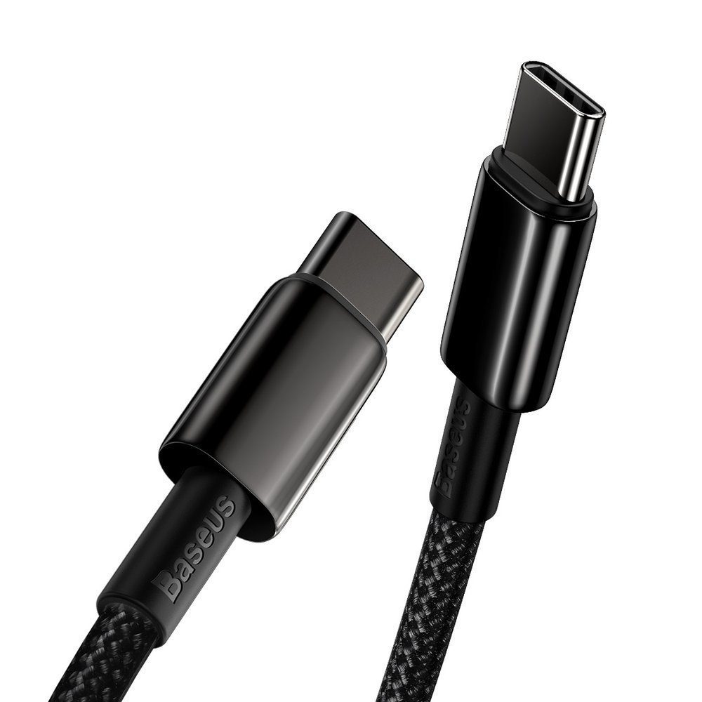 Baseus CATWJ-01 USB-C - USB-C PD QC cable 100W 5A 1m - blackeng