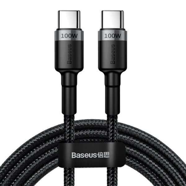 Baseus CATKLF-ALG1 USB-C - USB-C PD QC cable 100W 5A 2m - grayeng