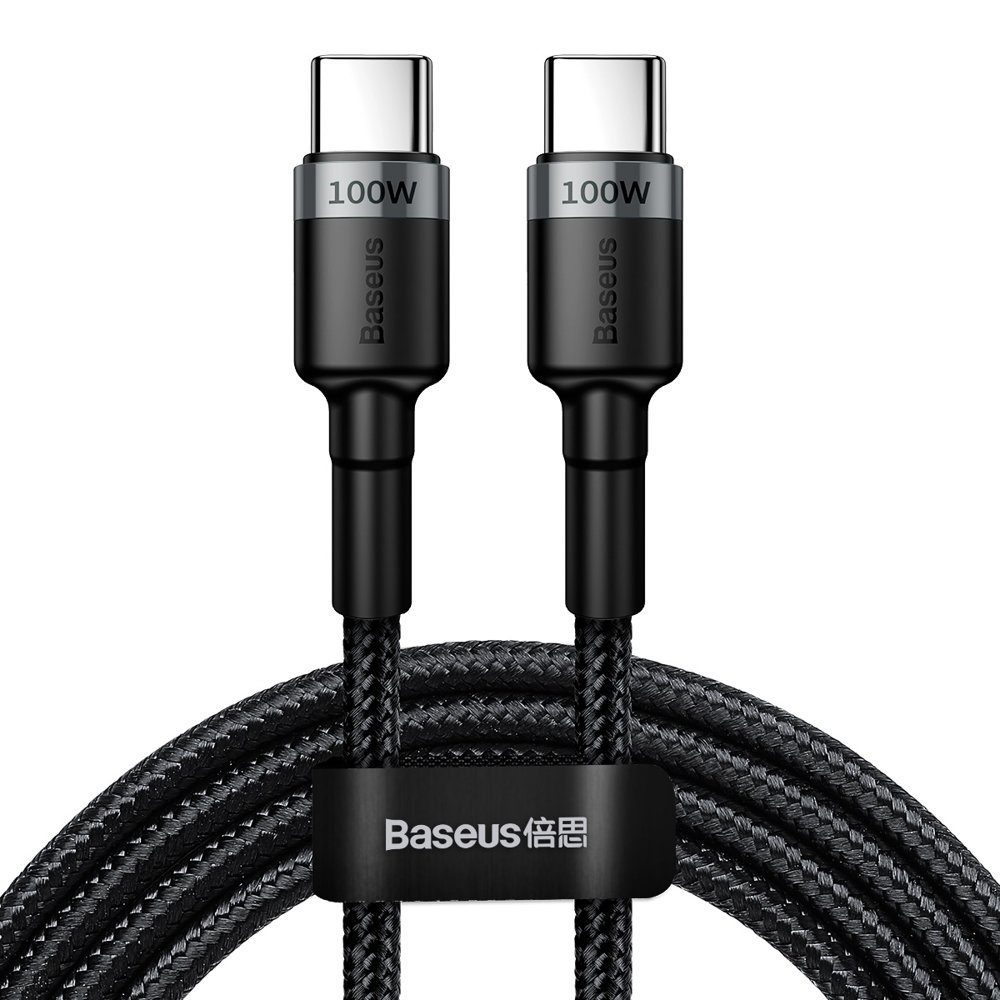 Baseus CATKLF-ALG1 USB-C - USB-C PD QC cable 100W 5A 2m - grayeng