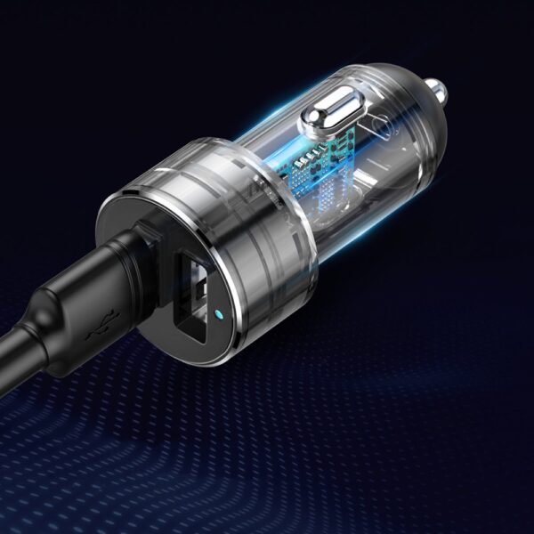 Baseus CRDYQ-01 splitter 2x cigarette lighter socket 80W 2x USB-A 3.1A - blackeng