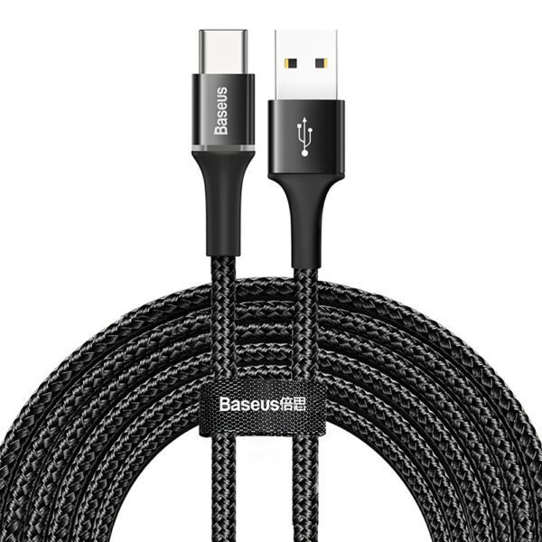Baseus Halo USB-A - USB-C 2A Cable 3m - Blackeng